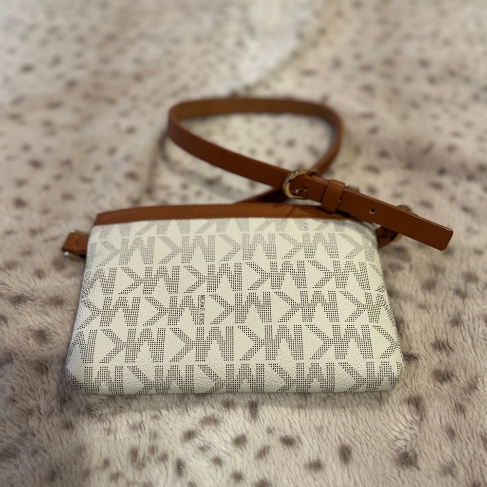 Michael Kors Tan and Cream Satchel